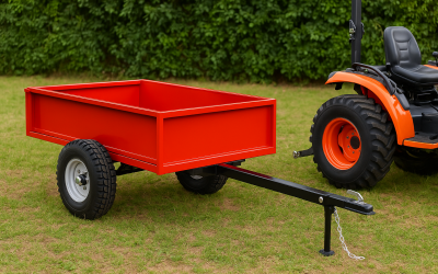 Remorque pour microtracteur polyvalente déchargement facile