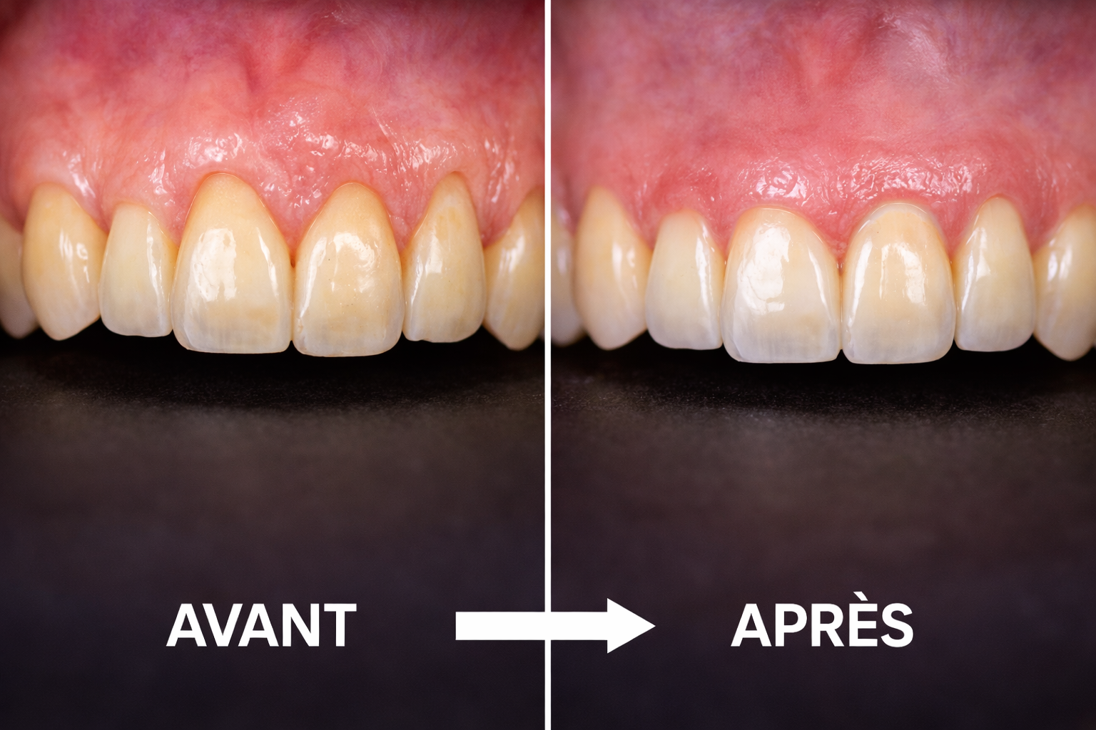 greffe de gencive photo avant / après