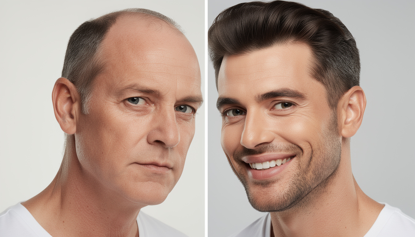 découvrez la transformation impressionnante et les résultats avant-après d'une prothèse capillaire pour homme, pour retrouver confiance et style.